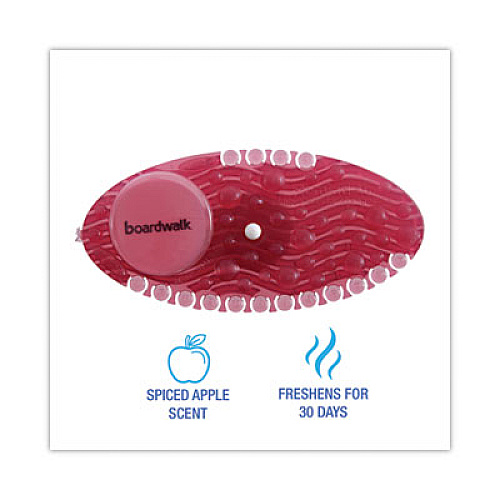 Boardwalk Curve Solid Air Freshener, Spiced Apple, Red, 10/Box (CURVESAP)