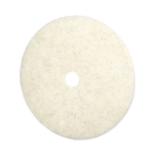 Boardwalk Natural Burnishing Floor Pads, 27" Diameter, White, 5/Carton (4027NAT)