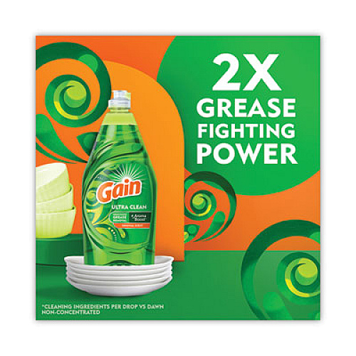 Dishwashing Liquid, Gain Original, 38 oz Bottle, 8/Carton (74346)