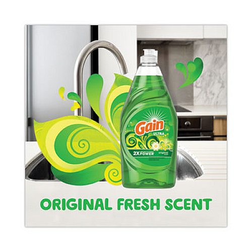 Dishwashing Liquid, Gain Original, 38 oz Bottle, 8/Carton (74346)