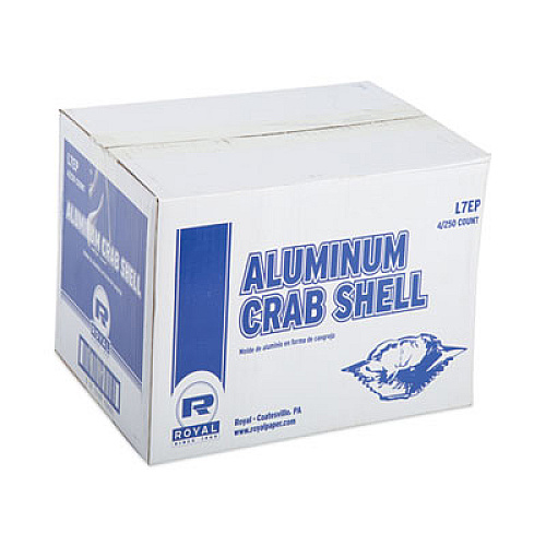 AmerCareRoyal Crab Shell-Economy, 2.7 x 4.88 x 0.71, Silver, Aluminum, 250/Pack, 4 Packs/Carton (L7EP)