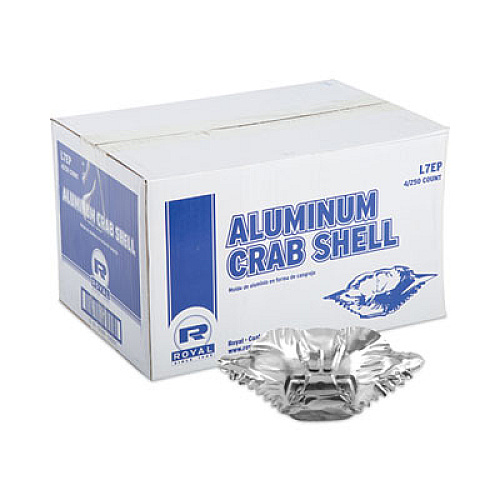 AmerCareRoyal Crab Shell-Economy, 2.7 x 4.88 x 0.71, Silver, Aluminum, 250/Pack, 4 Packs/Carton (L7EP)