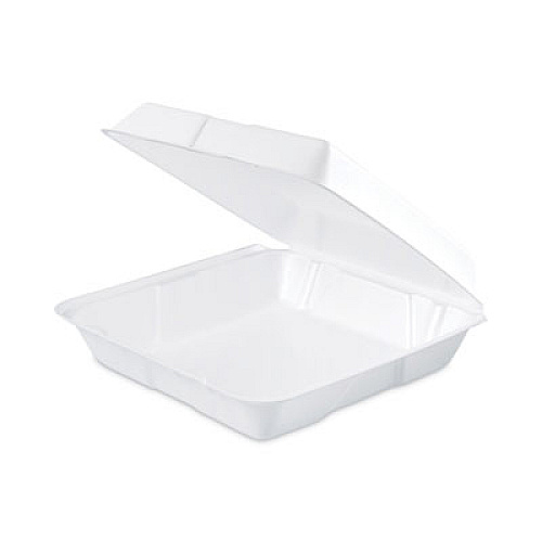Dart Insulated Foam Hinged Lid Containers, 9.3 x 9.5 x 3, White, 200/Pack, 2 Packs/Carton (95HT1)