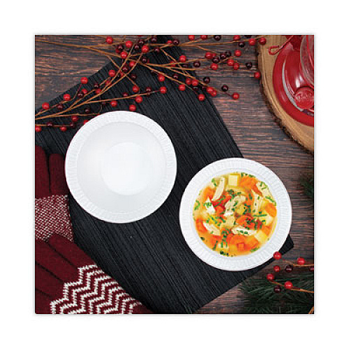 Dart Concorde Non-Laminated Foam Bowl, 12 oz, White, 125/Pack, 8 Packs/Carton (12BWWC)