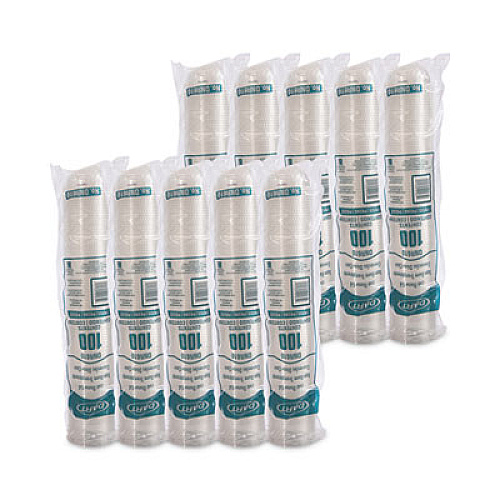Dart Plastic Dome Lid, Fits 9 oz to 10 oz Cold Cups, Clear, 1,000/Carton (DNR610)