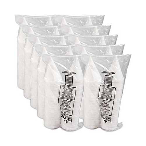SOLO Cone Water Cups, ProPlanet Seal, 8 oz, Paper, White, 250/Bag, 10 Bags/Carton (8RB)