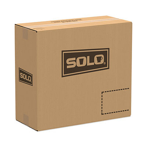 SOLO Creative Carryouts OctaView Hinged Lid Containers, 7.5 x 8 x 2.4, Black/Clear, Plastic, 100/Carton (865045AP94)