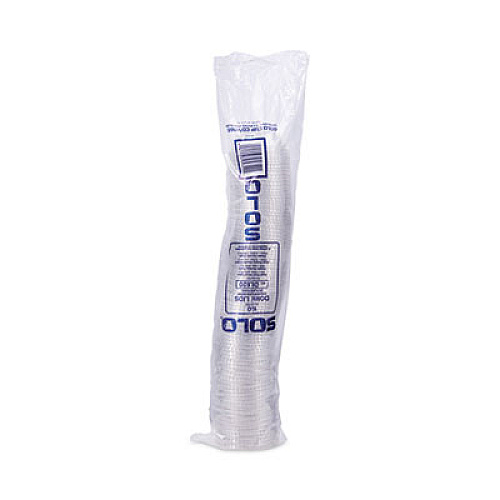 SOLO Dome-Top Cold Cup Lids, Fits 2.5 oz to 9 oz Cold Cups, Plastic, Clear, 2,500/Carton (DL620)