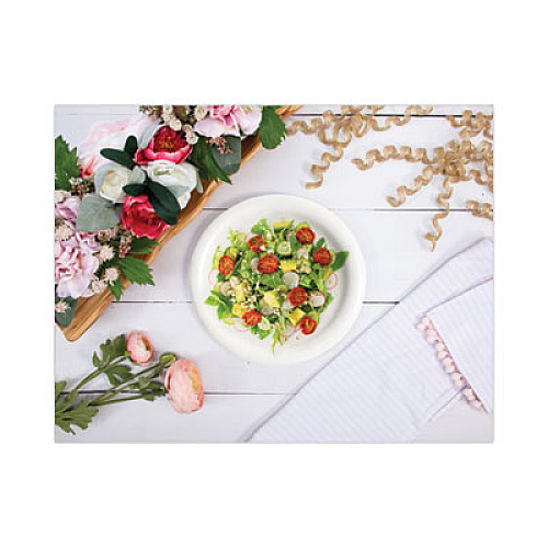 SOLO Bare Eco-Forward Clay-Coated Paper Dinnerware, ProPlanet Seal, Plate, 9" dia, White, 500/Carton (HP9S)