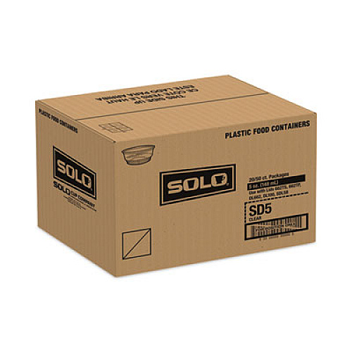 SoloServe Dome Cup Lids, Fits 5 oz to 8 oz Containers, Plastic, Clear, 50/Pack, 20 Packs/Carton (SDL58)