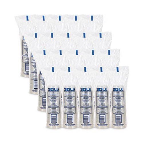 SoloServe Dome Cup Lids, Fits 5 oz to 8 oz Containers, Plastic, Clear, 50/Pack, 20 Packs/Carton (SDL58)