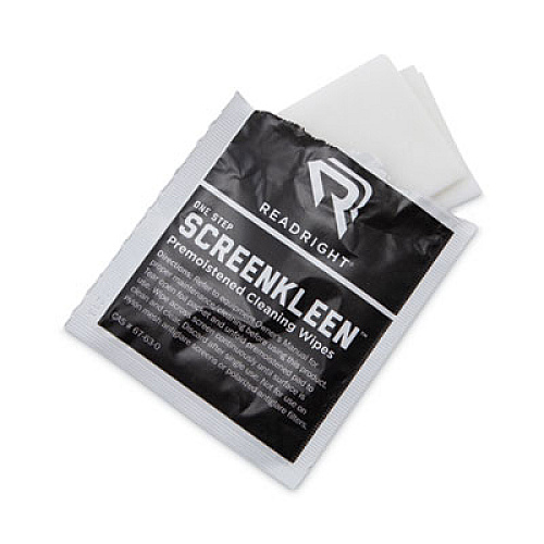 Read Right OneStep ScreenKleen Wipes, 5 x 5, Unscented, 24/Box (RR1209)