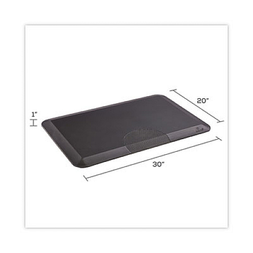 Safco Anti-Fatigue Mat, Rectangular, Black Textured Surface, 20" x 30" (2110BL)