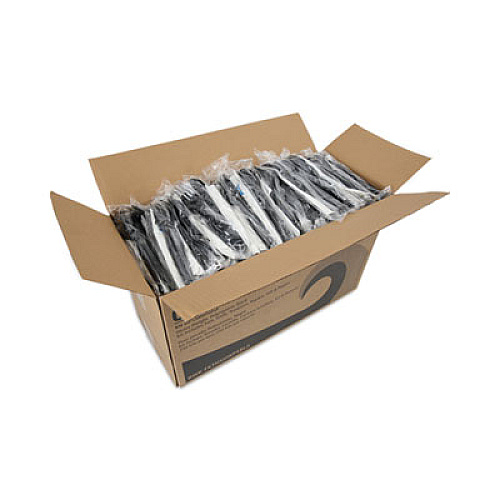 Boardwalk Six-Piece Cutlery Kit, Heavyweight, Fork/Knife/Napkin/Pepper/Salt/Spoon, Plastic, Black, 250/Carton (FKTNSHWPSBLA)