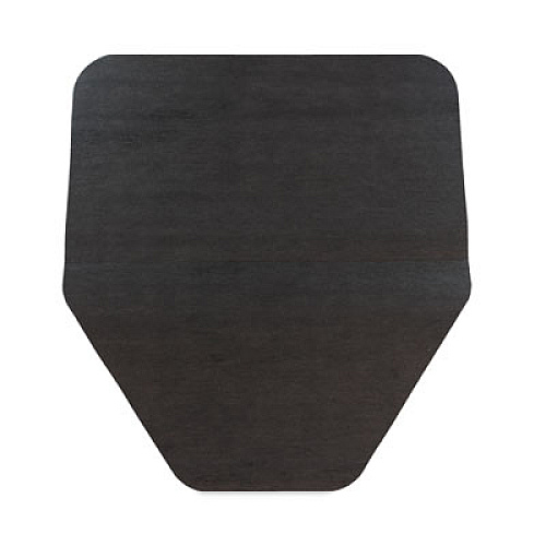 TOLCO Komodo Urinal Mat, Shield-Shaped, Gray Smooth Surface, 18" x 20", 6/Carton (220209)