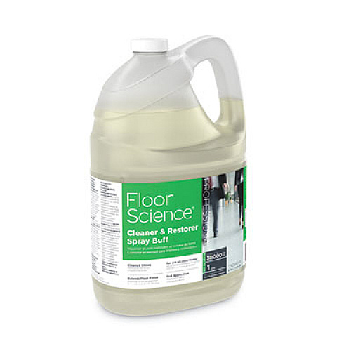 Diversey Floor Science Cleaner/Restorer Spray Buff, Citrus Scent, 1 gal Bottle, 4/Carton (CBD540458)