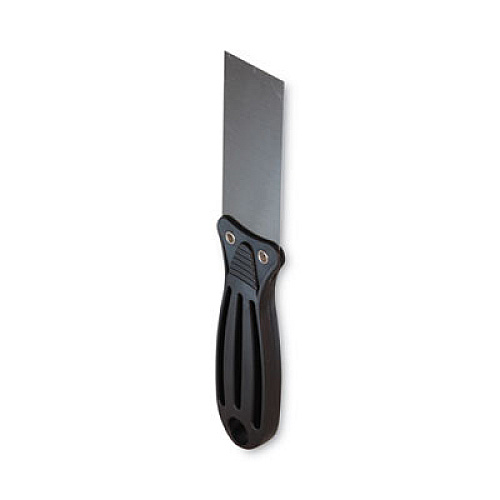 TOLCO Putty Knife, 1.5" Wide, Carbon Steel Blade, Flexible Handle, Black/Silver, 24/Carton (280106)