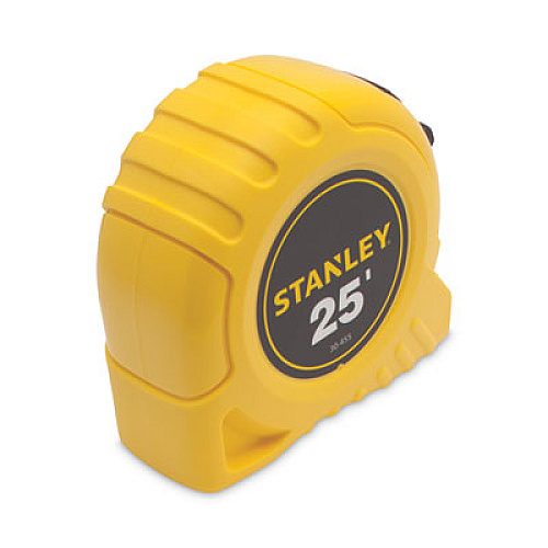 Stanley Bostitch Power Return Rule Tape Measure, Plastic Case,  Polymer-Coated Blade, 1" x 25 ft, Yellow (30455)