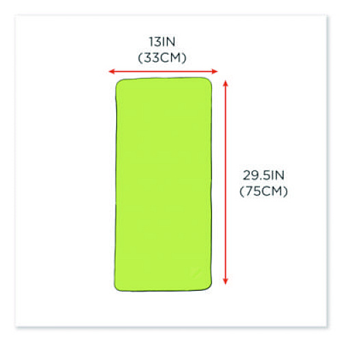 ergodyne Chill-Its 6602 Evaporative PVA Cooling Towel, 29.5 x 13, One Size Fits Most, PVA, Hi-Vis Lime (12439)