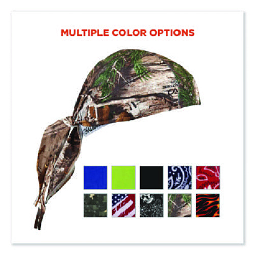 ergodyne Chill-Its 6615 High-Performance Bandana Doo Rag with Terry Cloth Sweatband, One Size Fits Most, RealTree Xtra (12475)