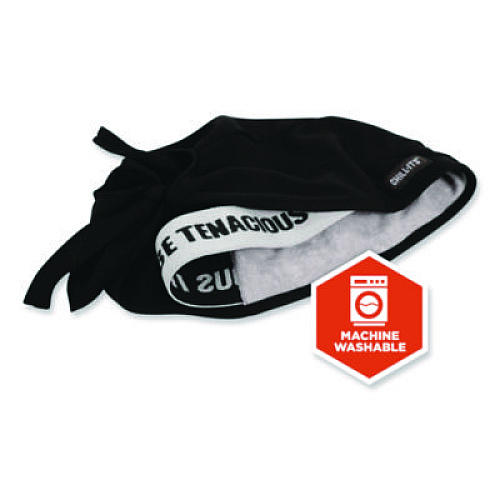 ergodyne Chill-Its 6615 High-Performance Bandana Doo Rag with Terry Cloth Sweatband, One Size Fits Most, Black (12487)