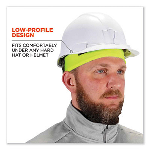 ergodyne Chill-Its 6630 High-Performance Terry Cloth Skull Cap, Polyester, One Size Fits Most, Lime (12505)