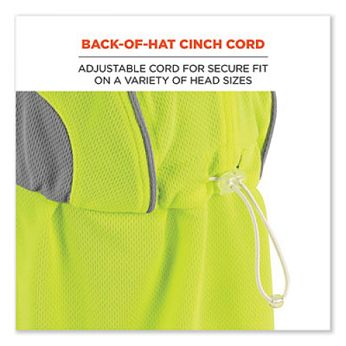ergodyne Chill-Its 6650 High-Performance Hat Plus Neck Shade, Polyester, One Size Fits Most, Lime (12520)