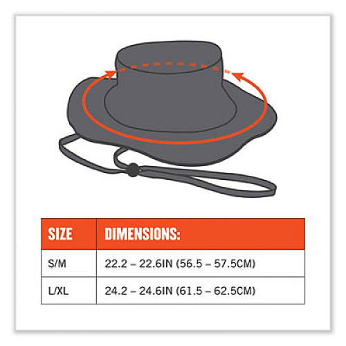 ergodyne Chill-Its 8936 Lightweight Mesh Paneling Ranger Hat, Large/X-Large, Khaki (12599)