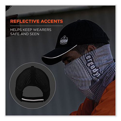 ergodyne Chill-Its 8937 Performance Cooling Baseball Hat, One Size Fits Most, Black (12604)