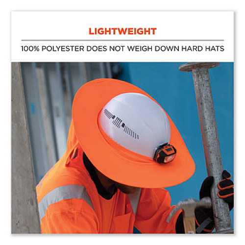 ergodyne Chill-Its 6660 Hard Hat Brim + Neck Shade, 19.5 x 9.75, Orange (12641)