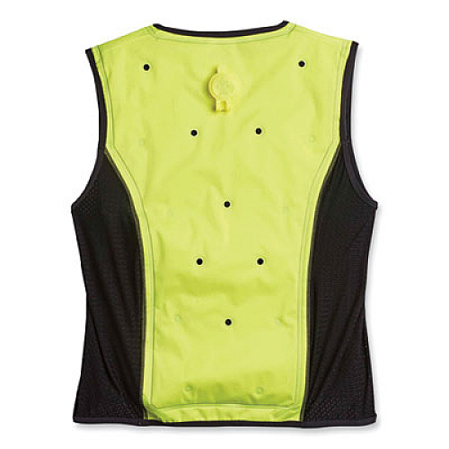 ergodyne Chill-Its 6685 Premium Dry Evaporative Cooling Vest with Zipper, Nylon, Large, Lime (12674)