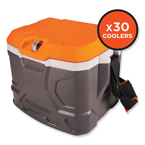 ergodyne Chill-Its 5170 17-Quart Industrial Hard Sided Cooler, Orange/Gray, 30/Pallet (13172)