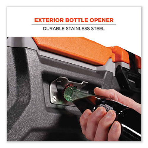 ergodyne Chill-Its 5171 48-Quart Industrial Hard Sided Cooler, Orange/Gray, 20/Pallet (13173)
