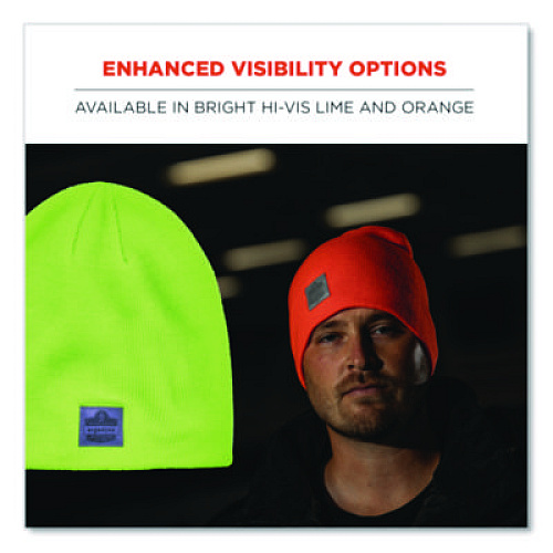 ergodyne N-Ferno 6812 Rib Knit Beanie, One Size Fits Most, Black (16812)