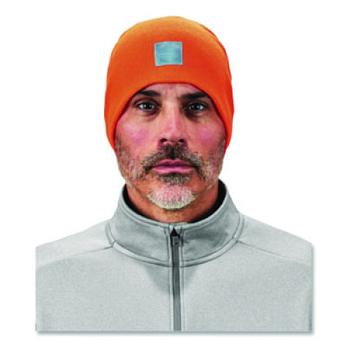 ergodyne N-Ferno 6812 Rib Knit Beanie, One Size Fits Most, Orange (16814)