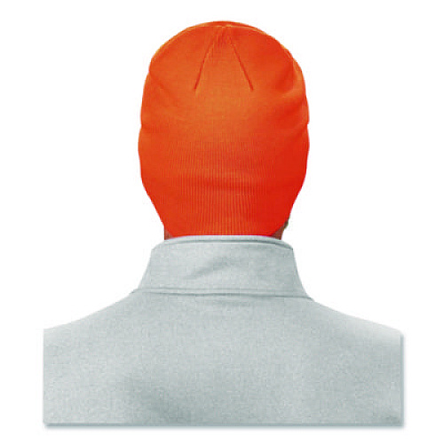 ergodyne N-Ferno 6812 Rib Knit Beanie, One Size Fits Most, Orange (16814)