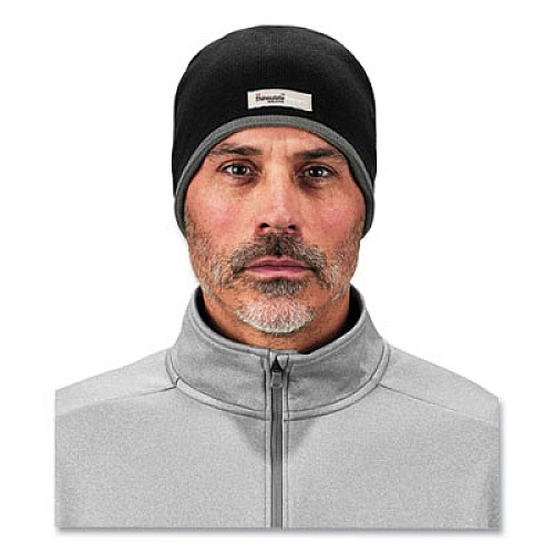 ergodyne N-Ferno 6818 Knit Winter Hat Fleece Lined, One Size Fits Most, Black (16818)