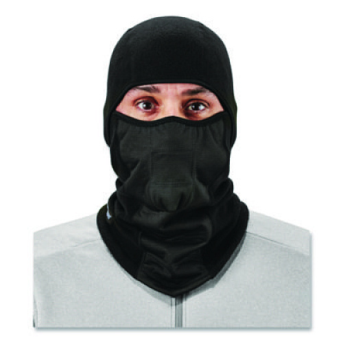ergodyne N-Ferno 6823 Hinged Balaclava Face Mask, Fleece, One Size Fits Most, Black (16823)