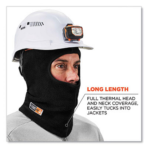 ergodyne N-Ferno 6828 Modacrylic Blend FR Fleece Balaclava Face Mask, One Size Fits Most, Black (16828)