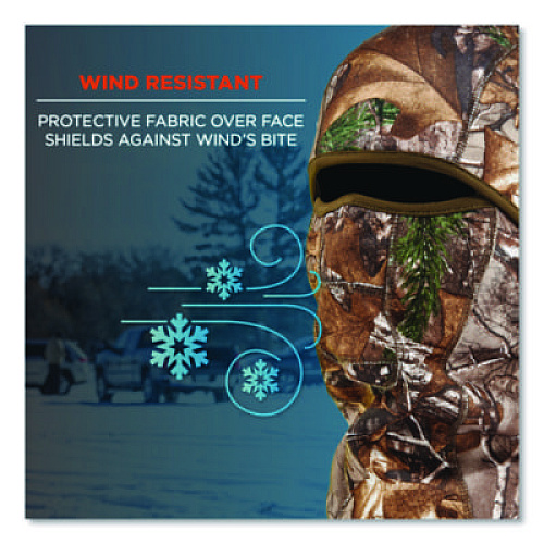 ergodyne N-Ferno 6823 Hinged Balaclava Face Mask, Fleece, One Size Fits Most, Realtree Edge (16833)