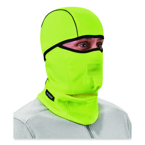 ergodyne N-Ferno 6823 Hinged Balaclava Face Mask, Fleece, One Size Fits Most, Lime (16834)
