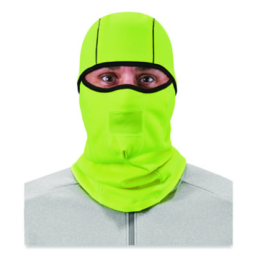 ergodyne N-Ferno 6823 Hinged Balaclava Face Mask, Fleece, One Size Fits Most, Lime (16834)