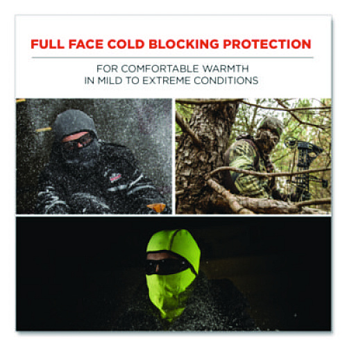 ergodyne N-Ferno 6823 Hinged Balaclava Face Mask, Fleece, One Size Fits Most, Gray (16835)