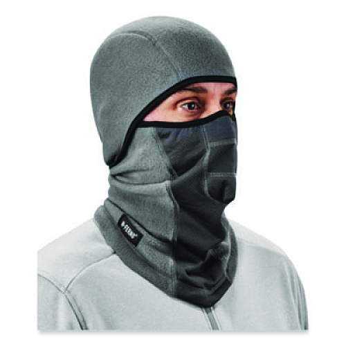 ergodyne N-Ferno 6823 Hinged Balaclava Face Mask, Fleece, One Size Fits Most, Gray (16835)