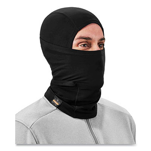ergodyne N-Ferno 6844 Dual-Layer Balaclava Face Mask, Nylon/Spandex, One Size Fits Most, Black (16844)