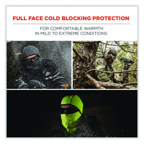 ergodyne N-Ferno 6823 Hinged Balaclava Face Mask, Fleece, One Size Fits Most, Navy (16851)