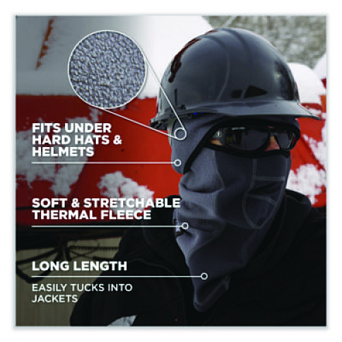 ergodyne N-Ferno 6823 Hinged Balaclava Face Mask, Fleece, One Size Fits Most, Navy (16851)