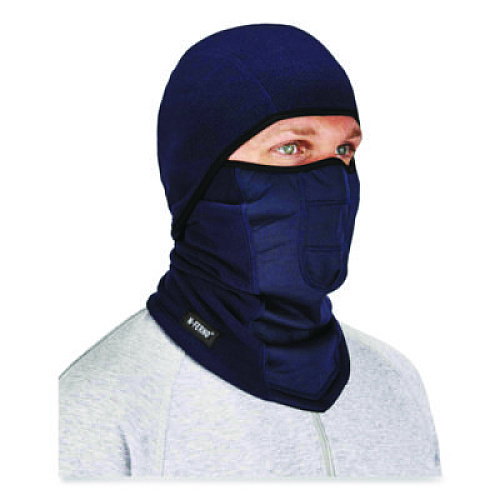 ergodyne N-Ferno 6823 Hinged Balaclava Face Mask, Fleece, One Size Fits Most, Navy (16851)