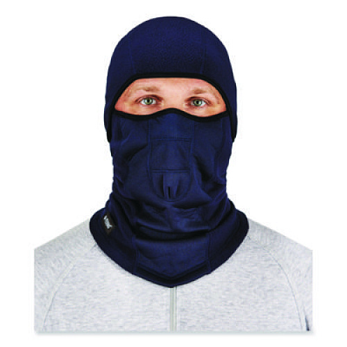 ergodyne N-Ferno 6823 Hinged Balaclava Face Mask, Fleece, One Size Fits Most, Navy (16851)