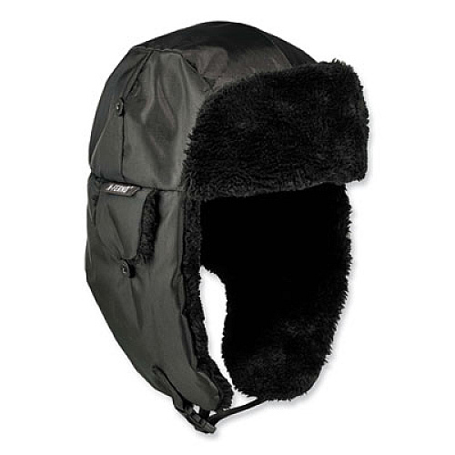 ergodyne N-Ferno 6802Z Zippered Trapper Hat, Small/Medium, Black (16857)